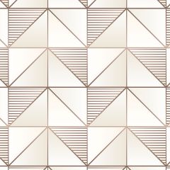 GX37629 Cubist Wallpaper Cream, Rose Gold, Gold GeometriX Norwall Wallcovering