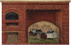 Brick Fireplace Wallpaper Mural HF8825M - 3 Left
