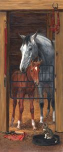 Horse at Stable Mural HJ6713M