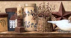Wooden Swan Wall Paper Border- 3 Rolls Left