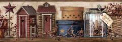 Country Bath and Wash Room Wallpaper Border