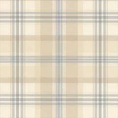 HM26315 Plaid Wallpaper Cream, Beige, Blue, Navy Kitchen Elements Norwall Wallcovering