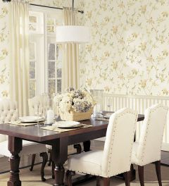 HM26326 Floral Bird Sidewall Wallpaper Pink, Yellow, Green, Aqua Rose Garden 2 Norwall Wallcovering