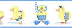 Wading Ducks Wallpaper Border AKA IF2536