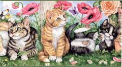 Cuddly Kittens Wallpaper Border- 1 ROLL LEFT