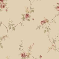 IM36400 In-Reg White Wedding Trail Wallpaper Tan, Taupe, Beige, Red Silk Impressions 2 Norwall Wallcovering