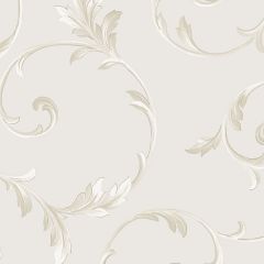 IM36417 In-register Scroll Wallpaper Light Beige, Taupe, Metallic Gold Silk Impressions 2 Norwall Wallcovering