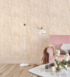 IM36432 In-register Plaster Effect Wallpaper Pink, Metallic Gold Silk Impressions 2 Norwall Wallcovering