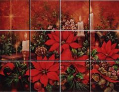 Do It Yourself Christmas Poinsettia IdeaStix Mural IS0160