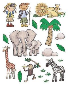 Jungle Safari Wallpaper Cutouts