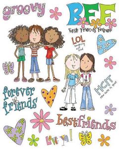 So Girly Friends Wallpaper Cutouts