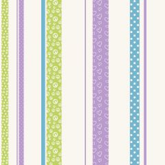 Friends Forever Patterned Stripe Wallpaper