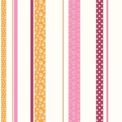 Friends Forever Patterned Stripe Wallpaper