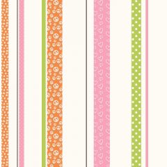 Friends Forever Patterned Stripe Wallpaper