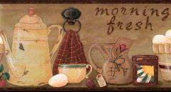 Brown Morning Fresh Wallpaper Border