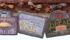 Burgundy Homemade Treats Wallpaper Border