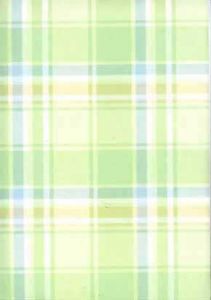 Green & Blue Plaid Wallpaper - Norwall Wallcoverings