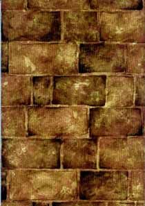 Brown and Red Brick Wallpaper- 1 roll left