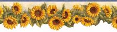 Big Bold Blue Sunflower Wallpaper Border- 3 rolls