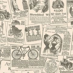 KC28503 Newspaper Wallpaper Beige, Black Fresh Kitchens 5 Norwall Wallcovering
