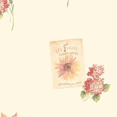 KC28510 Grains De Tournesol Wallpaper Cream, Yellow, Red Fresh Kitchens 5 Norwall Wallcovering