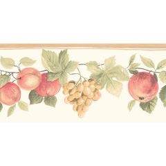 KC78350DC Hybrid Fruit Wallpaper Border Beige, Green, Red Fresh Kitchens 5 Norwall Wallcovering