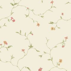 KE29902 Small Trail Wallpaper Cream, Red Kitchen Elements Norwall Wallcovering