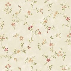 KE29907 Seed Trail Wallpaper Cream, Green, Red Kitchen Elements Norwall Wallcovering