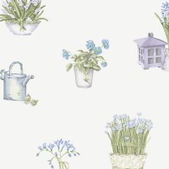 KE29917 Gardening Sidewall Wallpaper Purple, Blue Kitchen Elements Norwall Wallcovering
