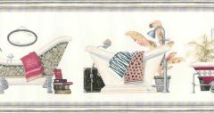 Decorative Bathtub Wallpaper Border