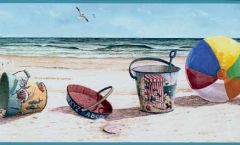 A Fun Day at the Beach Wallpaper Border