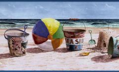 A Fun Day at the Beach Wallpaper Border