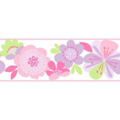 Large Floral Fun Wallpaper Border KS2225B