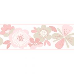 Retro Floral Wallpaper Border KS2226B
