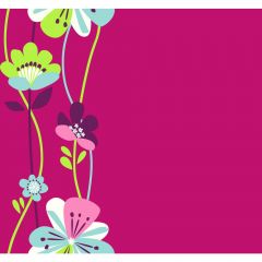 Large Bright Floral Stripe Wallpaper KS2236