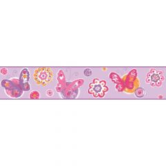 Flowers and Butterfly Circle Border KS2252BD