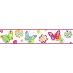 Bright Butterfly Circle Wallpaper Border KS2253BD