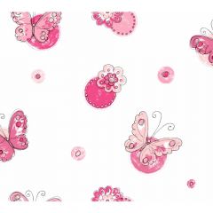 Pink Butterfly Circle Wallpaper KS2258