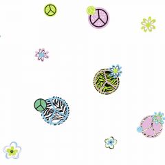 Peace Sign and Zebra Print Wallpaper KS2279