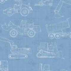 Cool Kids Construction Blueprint Wallpaper