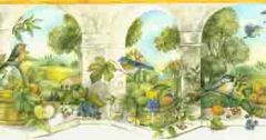Yellow Mediterranean Arch Wallpaper Border