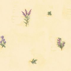 KV27429 Herb Flowers Sidewall Wallpaper Yellow, Green Fresh Kitchens 5 Norwall Wallcovering