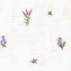 KV27431 Herb Flowers Sidewall Wallpaper Pink, Green, Beige Fresh Kitchens 5 Norwall Wallcovering