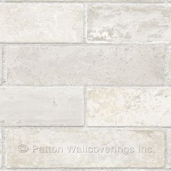 LL29532 Swiss Brick Wallpaper Cream, Gray Texture Style 2 Norwall Wallcovering