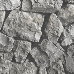 LL36218 Spanish Stone Wallpaper Grey, Black Illusions Norwall Wallcovering