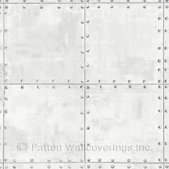 LL36223 Steel Tile Wallpaper White, Grey, Black Illusions Norwall Wallcovering