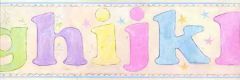 Pastel Alphabet Wallpaper Border- Unpasted 