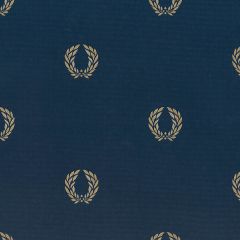 MD29410 In Register Laurel Leaf Wallpaper Navy, Metallic Gold Silk Impressions 2 Norwall Wallcovering