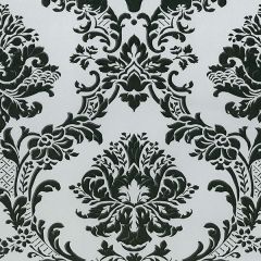 MD29433 In Register Classic Damask Wallpaper Metallic Silver, Black Silk Impressions 2 Norwall Wallcovering