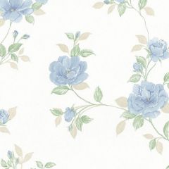 MD29436 In Register Rose Trail Wallpaper Blue, Green Silk Impressions 2 Norwall Wallcovering